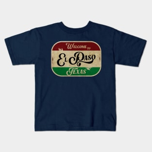 El Paso Vintage Sign Kids T-Shirt